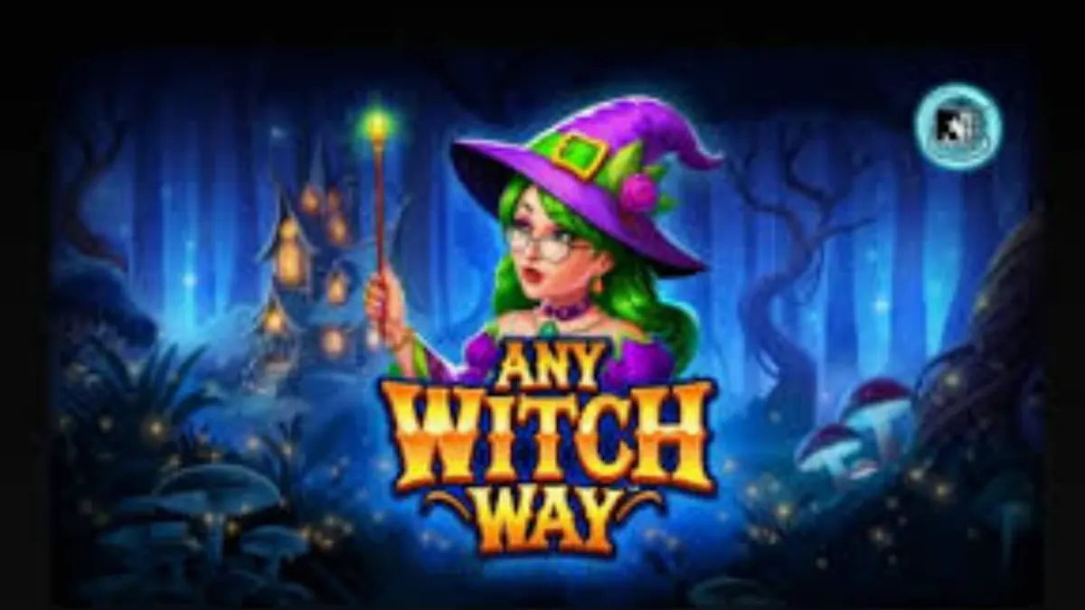 Visual vibrante e temático do slot Any Witch Way com elementos de bruxaria